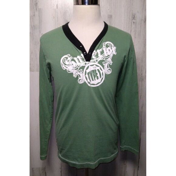 Levi's Men's "Type 1 tm Jeans" Long Sleeve T-Shirt Size Large Green - Picture 2 of 6